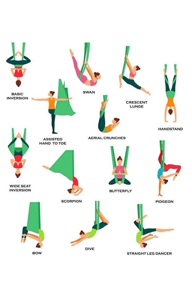 Esnek Aır Antigravity Yoga Fly Hamağı, Askılı Yoga Denge Spor Aleti  Esnek Yoga fly Salıncağı